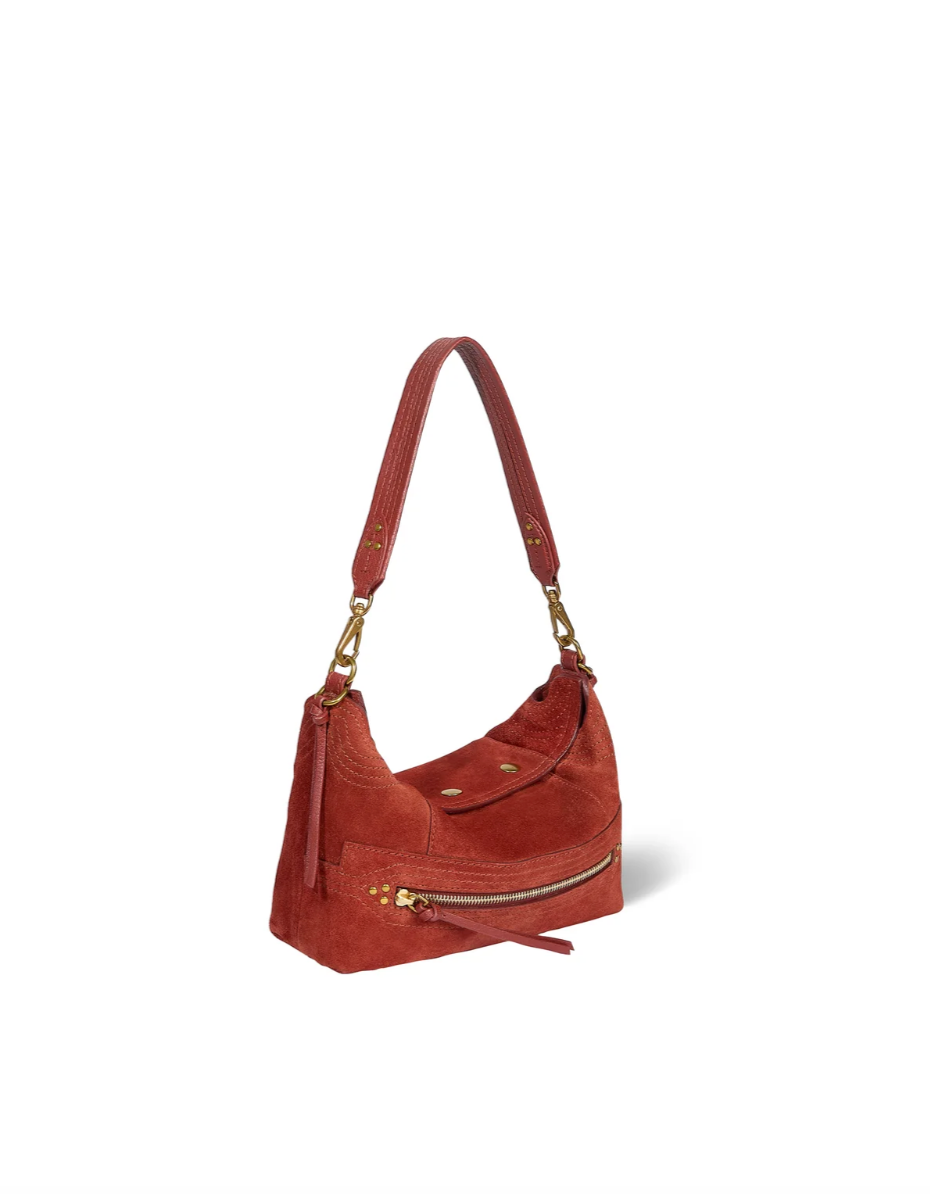 Sac Lucky Hobo Croûte Velours Rouille - Jérôme Dreyfuss