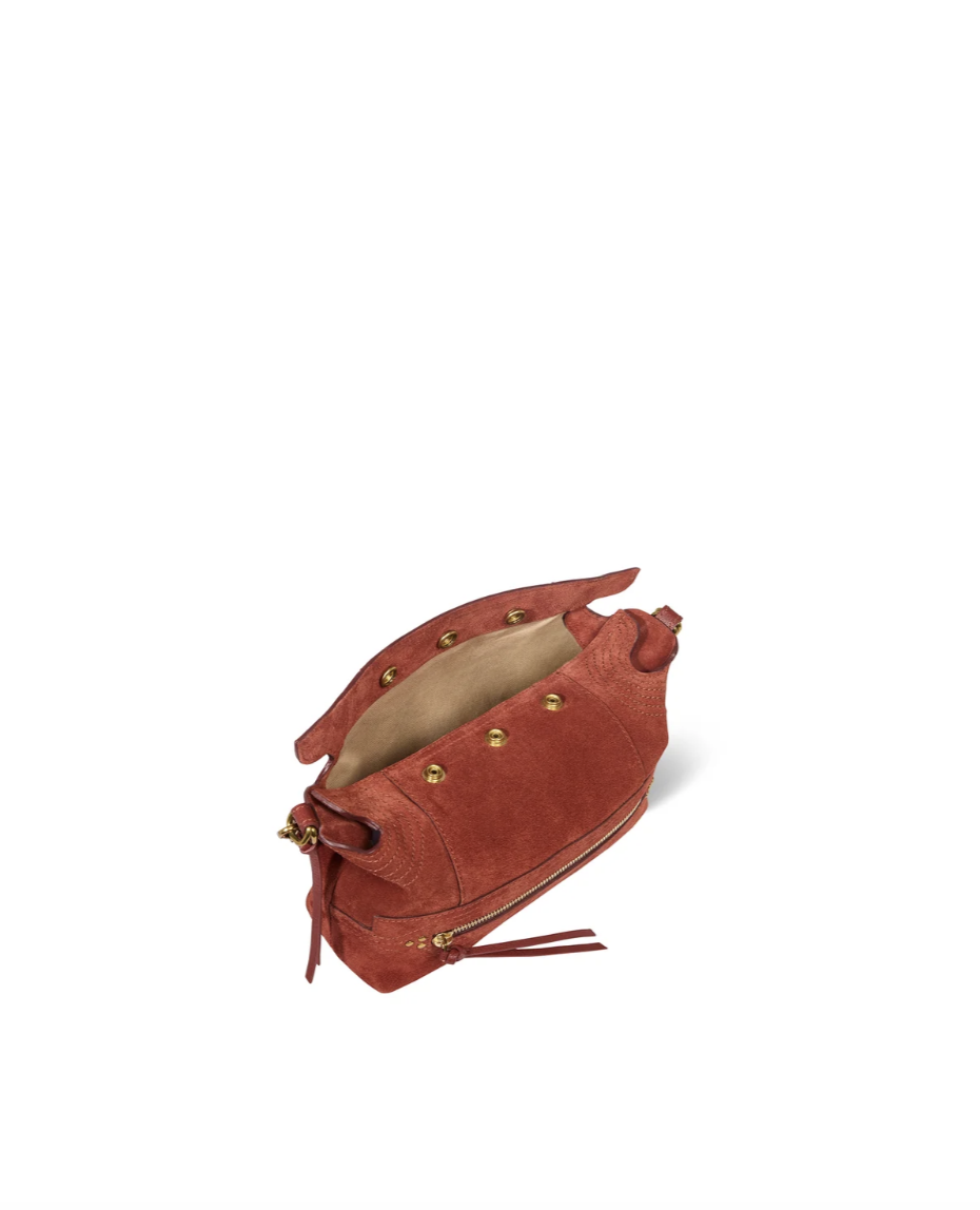 Sac Lucky Hobo Croûte Velours Rouille - Jérôme Dreyfuss