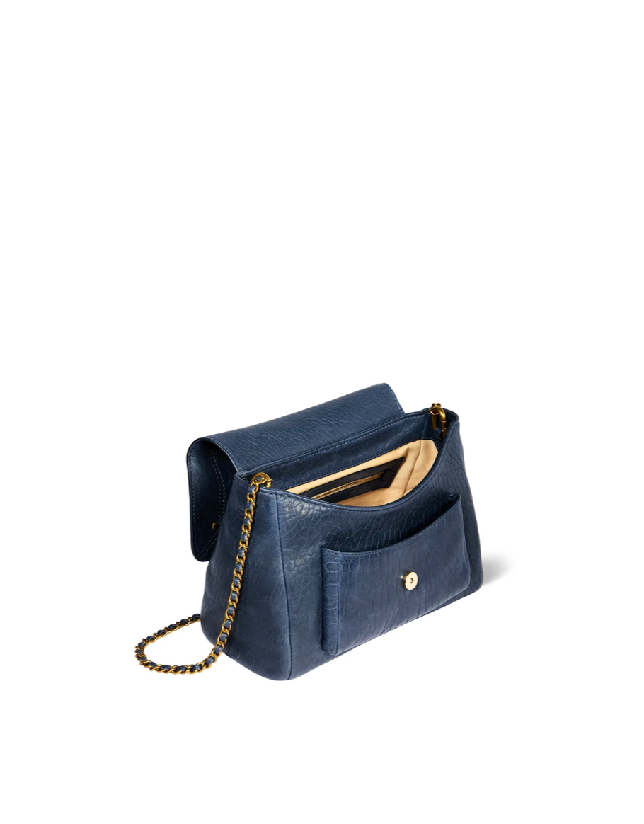 Sac Lulu M Agneau Bubble Night Blue - Jérôme Dreyfuss