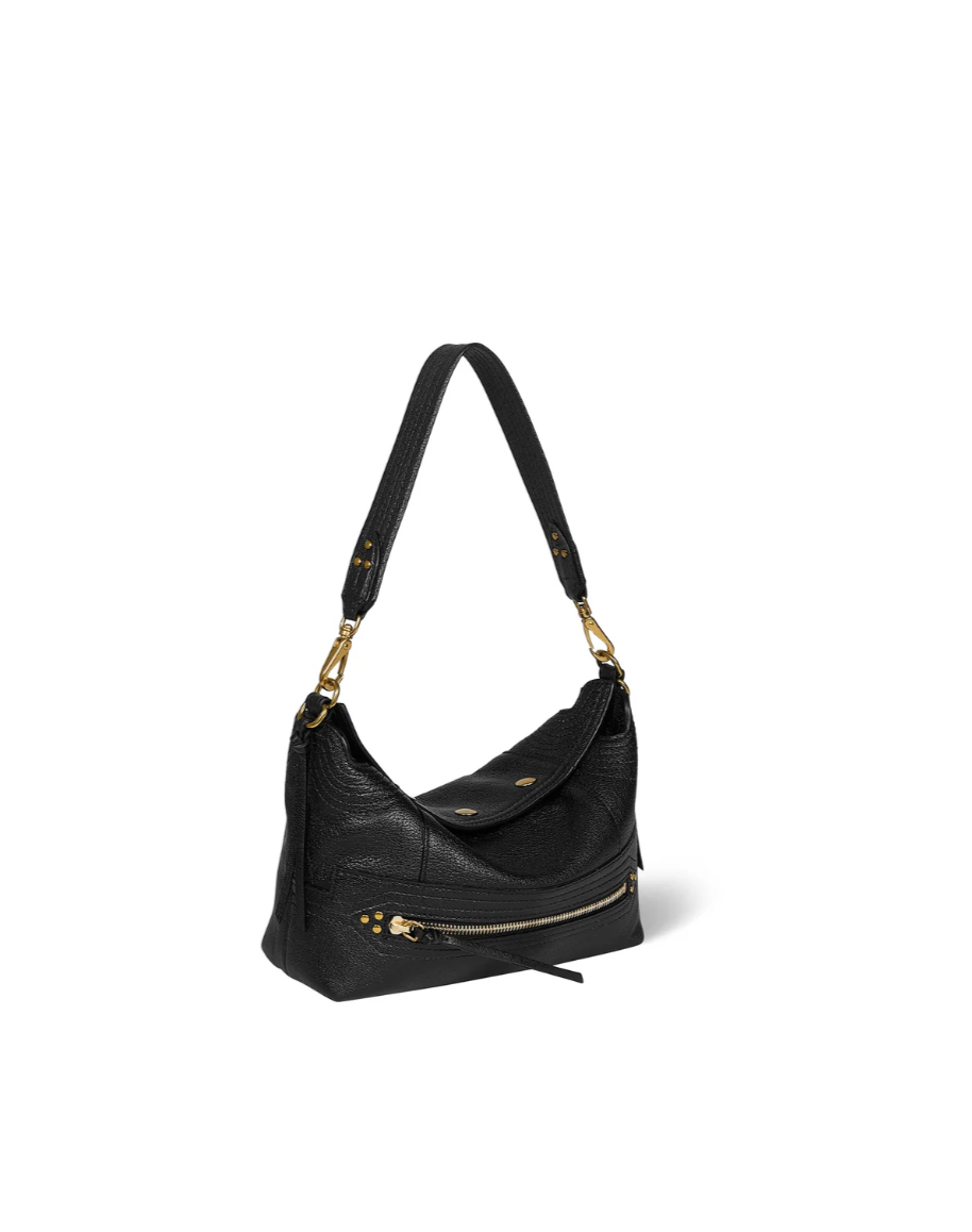 Sac Lucky Hobo S Buffle Noir Brass - Jérôme Dreyfuss