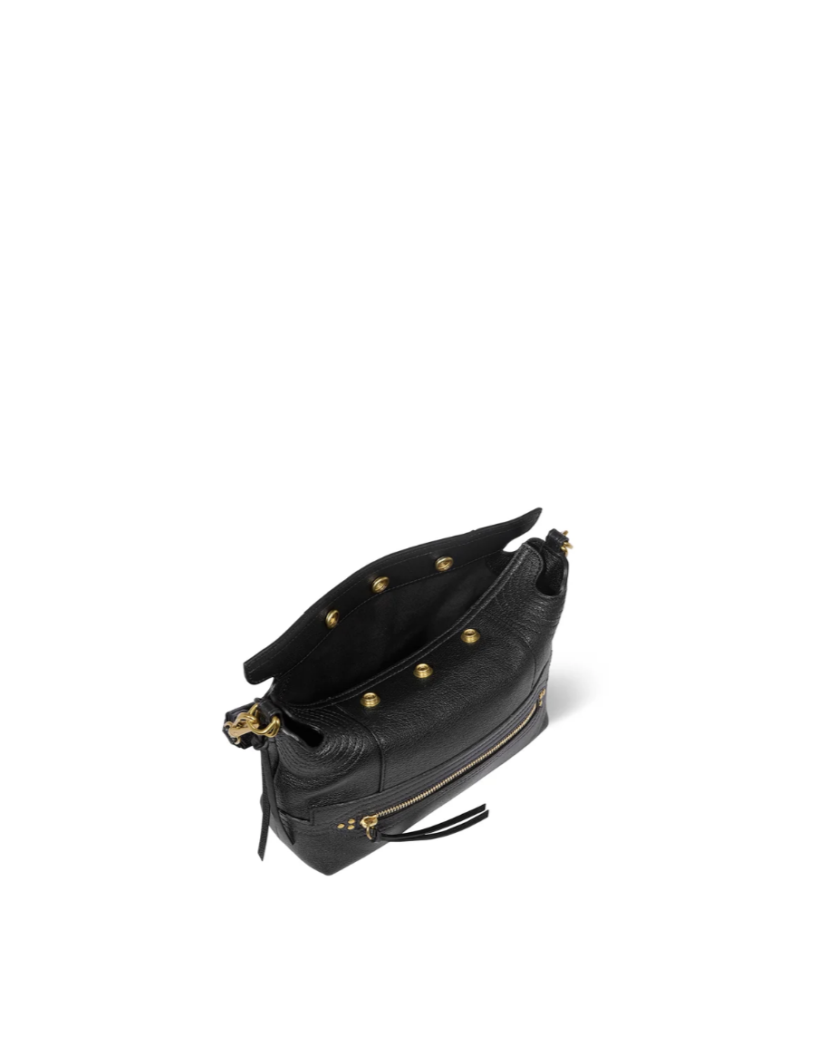 Sac Lucky Hobo S Buffle Noir Brass - Jérôme Dreyfuss