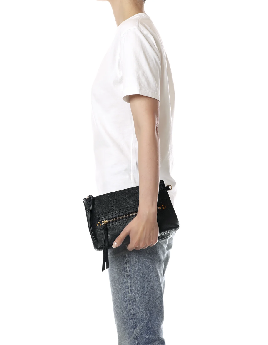 Lucky Clutch Buffle Noir Brass - Jérôme Dreyfuss