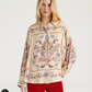 Chemisier Pitanga Satin de Viscose Multicolore Crème - Momoni