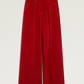 Pantalon Aoki Velours Courbé Elastique Rouge - Momoni
