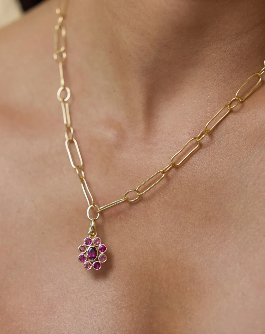 Charm 9 Planètes Grenat Rhodolite - Dorothée Sausset