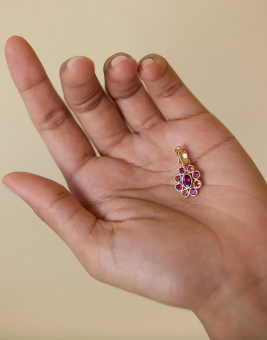 Charm 9 Planètes Grenat Rhodolite - Dorothée Sausset