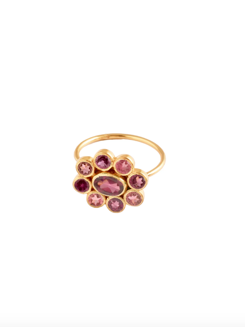 Bague 9 Planètes Rhodolite - Dorothée Sausset