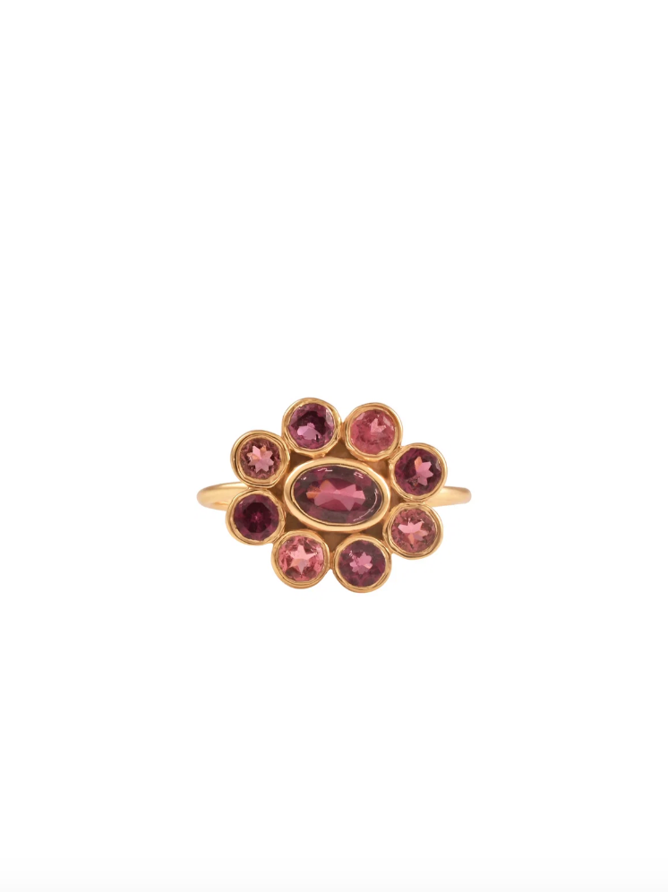 Bague 9 Planètes Rhodolite - Dorothée Sausset