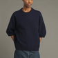 Pull Manches Courtes Maille Feutrée Lise Navy - Soeur