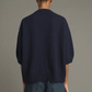 Pull Manches Courtes Maille Feutrée Lise Navy - Soeur