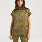 Blouse Manches Courtes Ulla Imprimé Kaki/Huile - Momoni