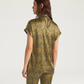 Blouse Manches Courtes Ulla Imprimé Kaki/Huile - Momoni