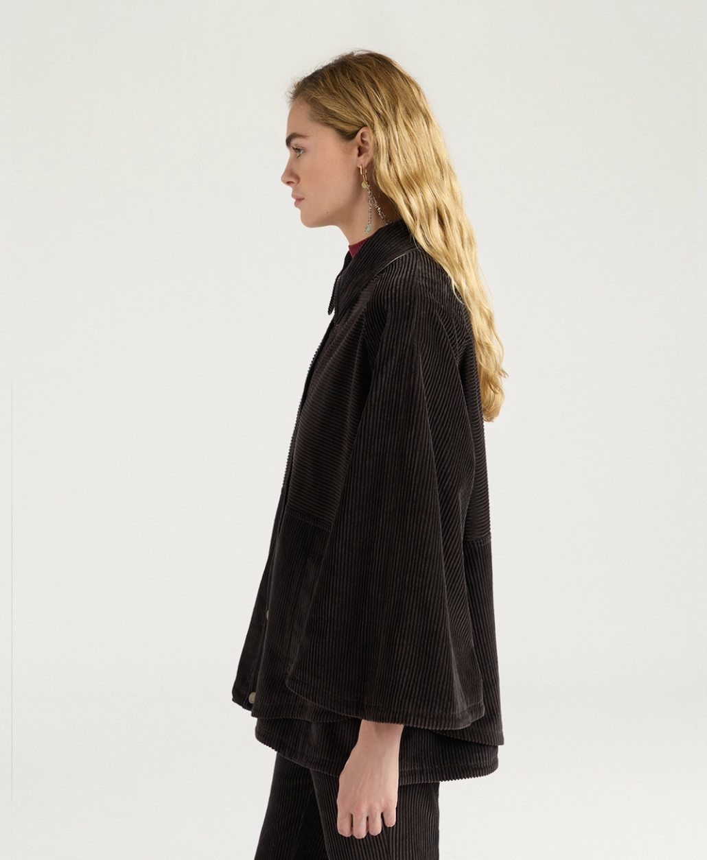 Veste Eldara Velours Courrant Brun Foncé - Momoni