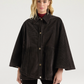 Veste Eldara Velours Courrant Brun Foncé - Momoni