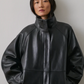 Veste en Cuir Souple Gamma Noire - Soeur