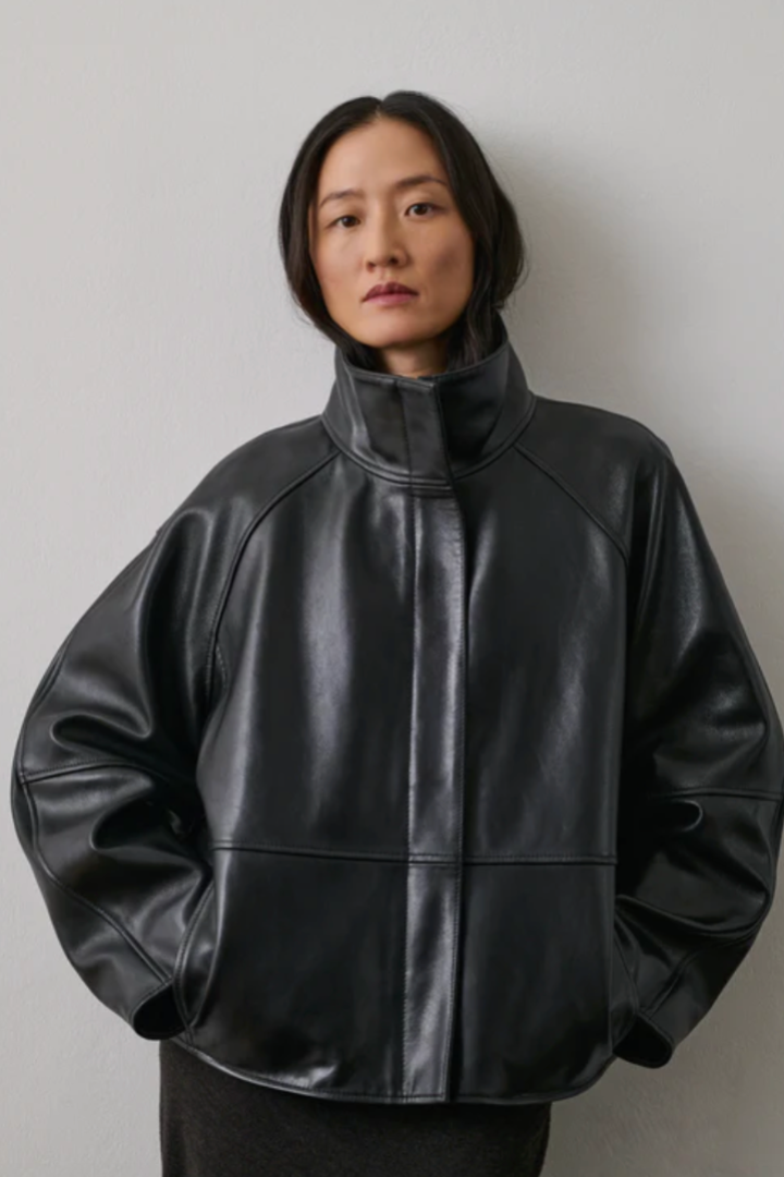 Veste en Cuir Souple Gamma Noire - Soeur