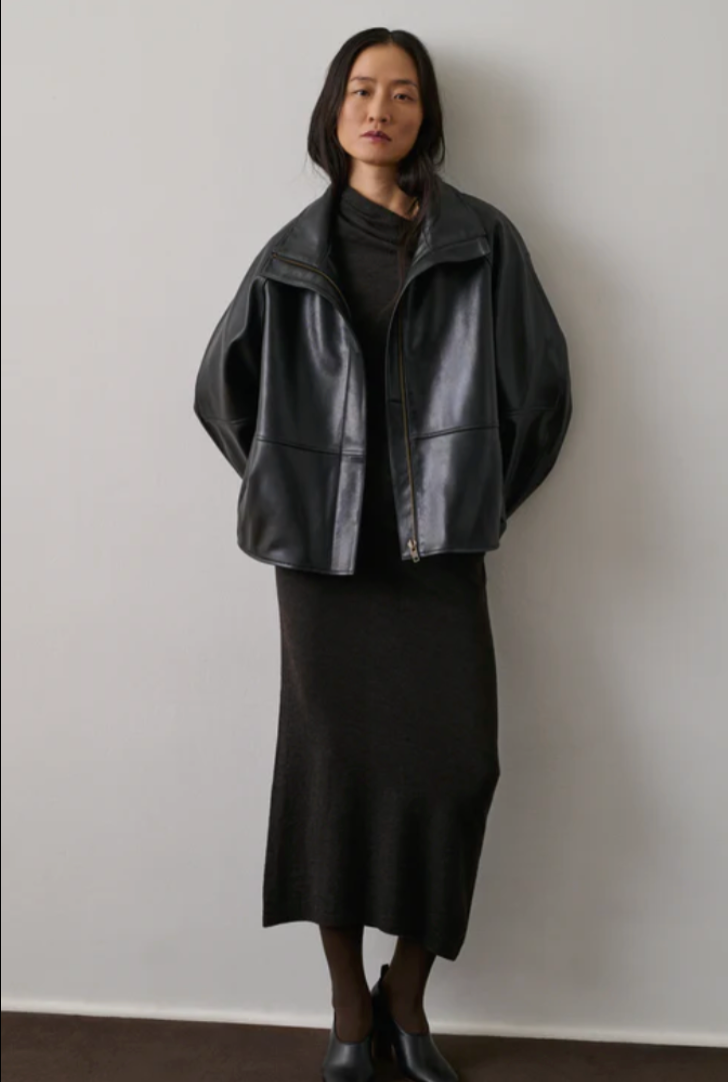 Veste en Cuir Souple Gamma Noire - Soeur