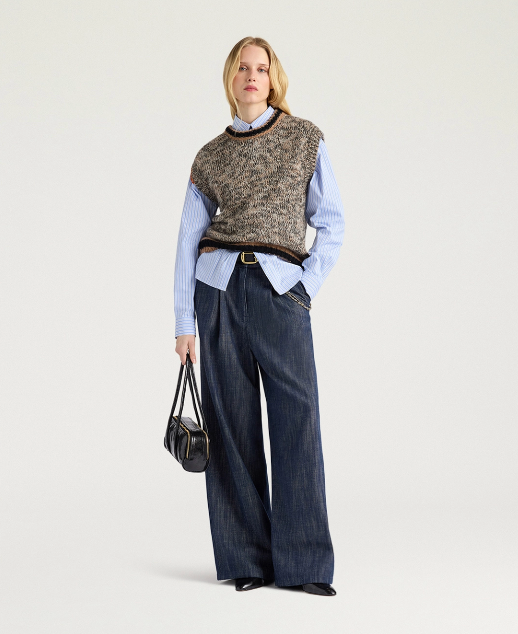 Pull Lett Mohair Multicolore Crème - Momoni