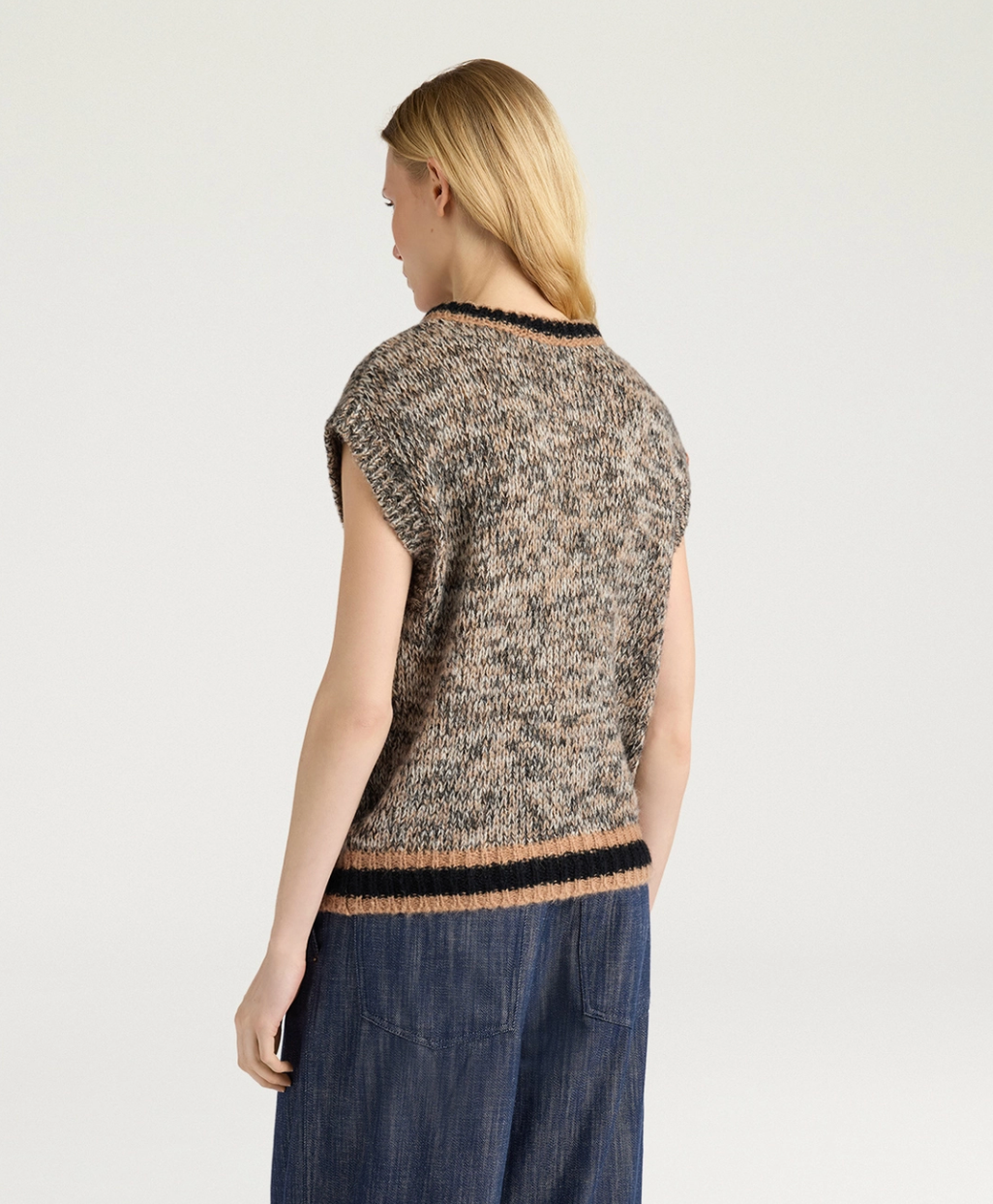 Pull Lett Mohair Multicolore Crème - Momoni
