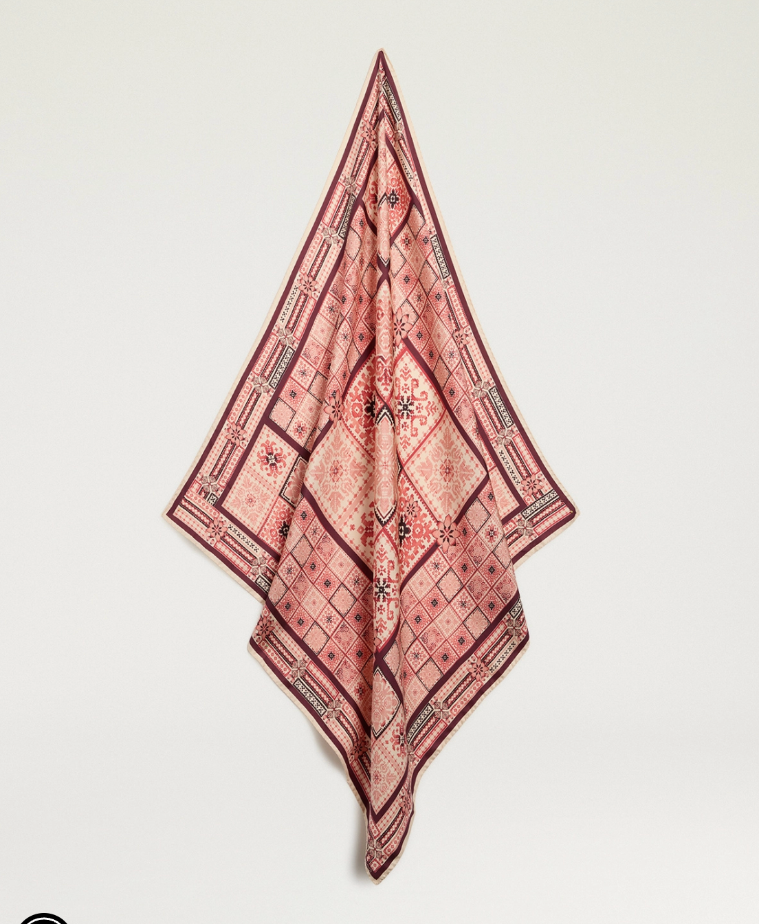 Foulard Soie Nipponia Multicolore Rose - Momoni