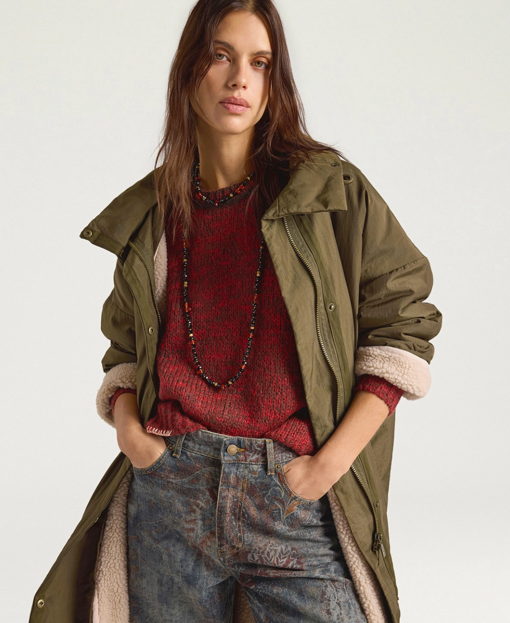 Manteau Kjara Vert Militaire - Momoni