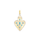 Charm Anahata Turquoise Plaqué Or/Argent - Dorothée Sausset