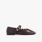Ballerine Ginger Chocolat Verni - Socque