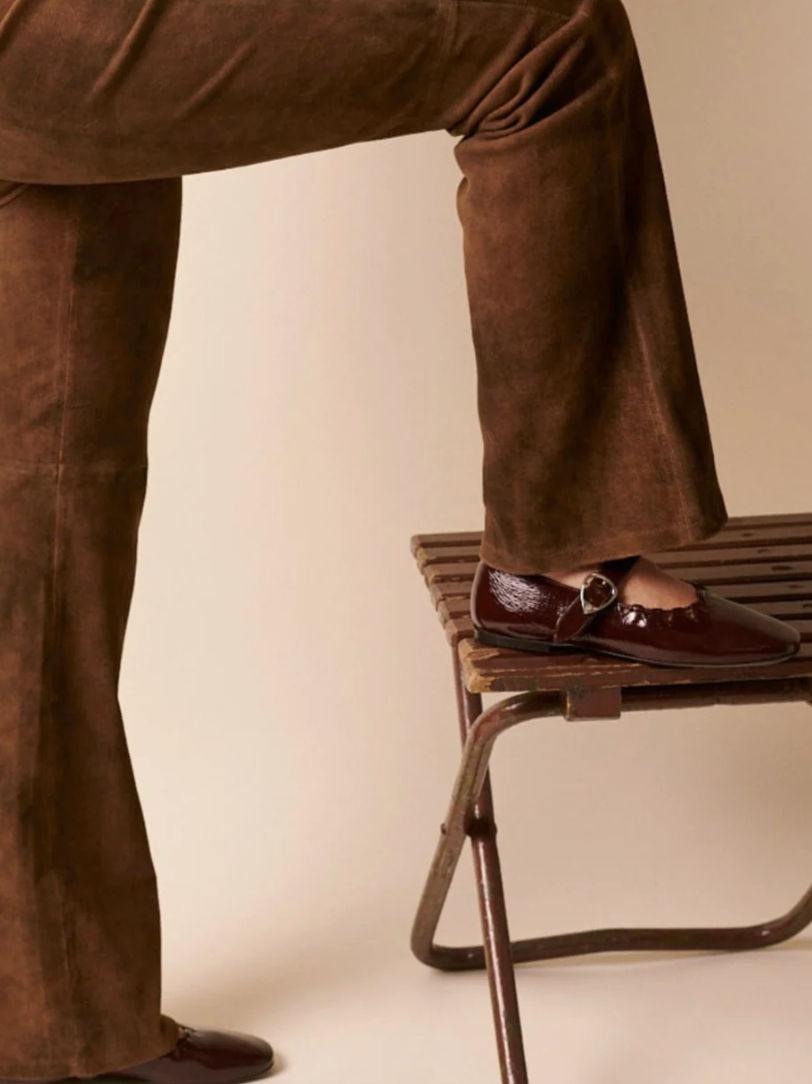 Ballerine Ginger Chocolat Verni - Socque