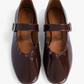 Ballerine Ginger Chocolat Verni - Socque