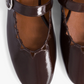 Ballerine Ginger Chocolat Verni - Socque