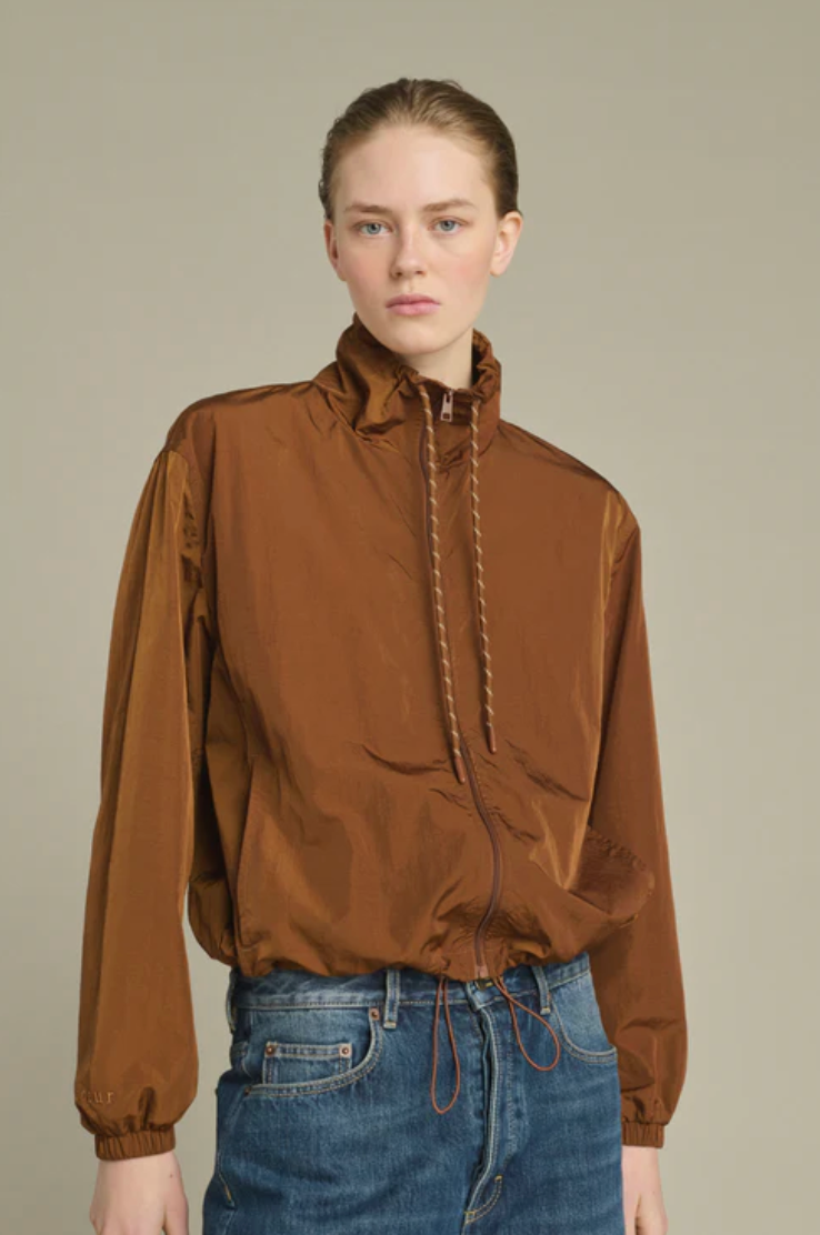 Blouson Jura Zippé Toile Caramel - Soeur