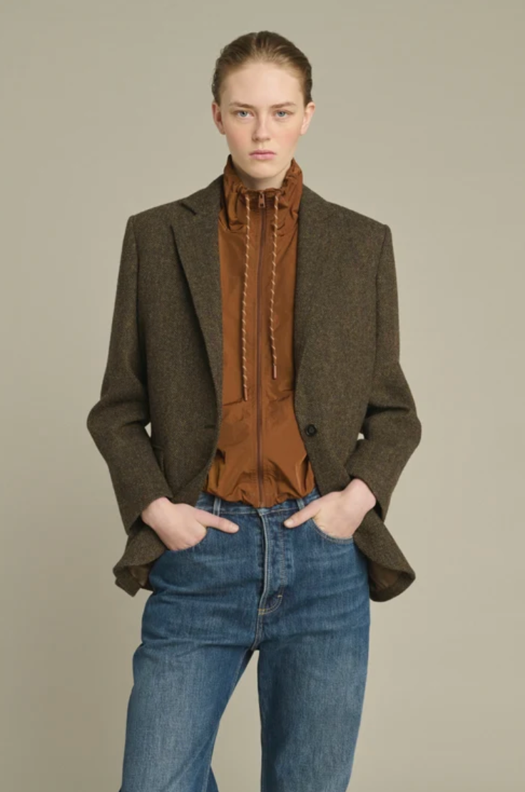 Blouson Jura Zippé Toile Caramel - Soeur
