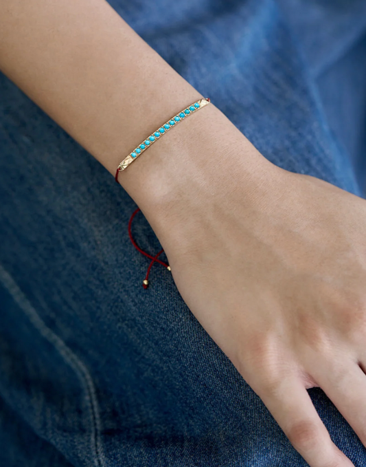 Bracelet Raki Baguette Turquoise - Dorothée Sausset