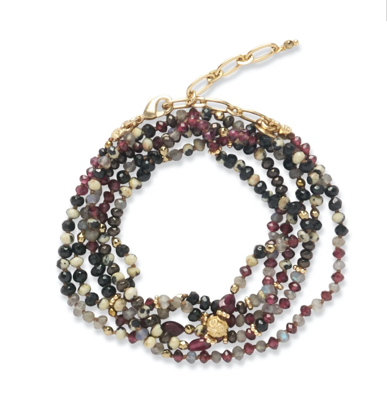 Bracelet Adoum Multi-tours Labradorite Spinelle Grenat - Room Service