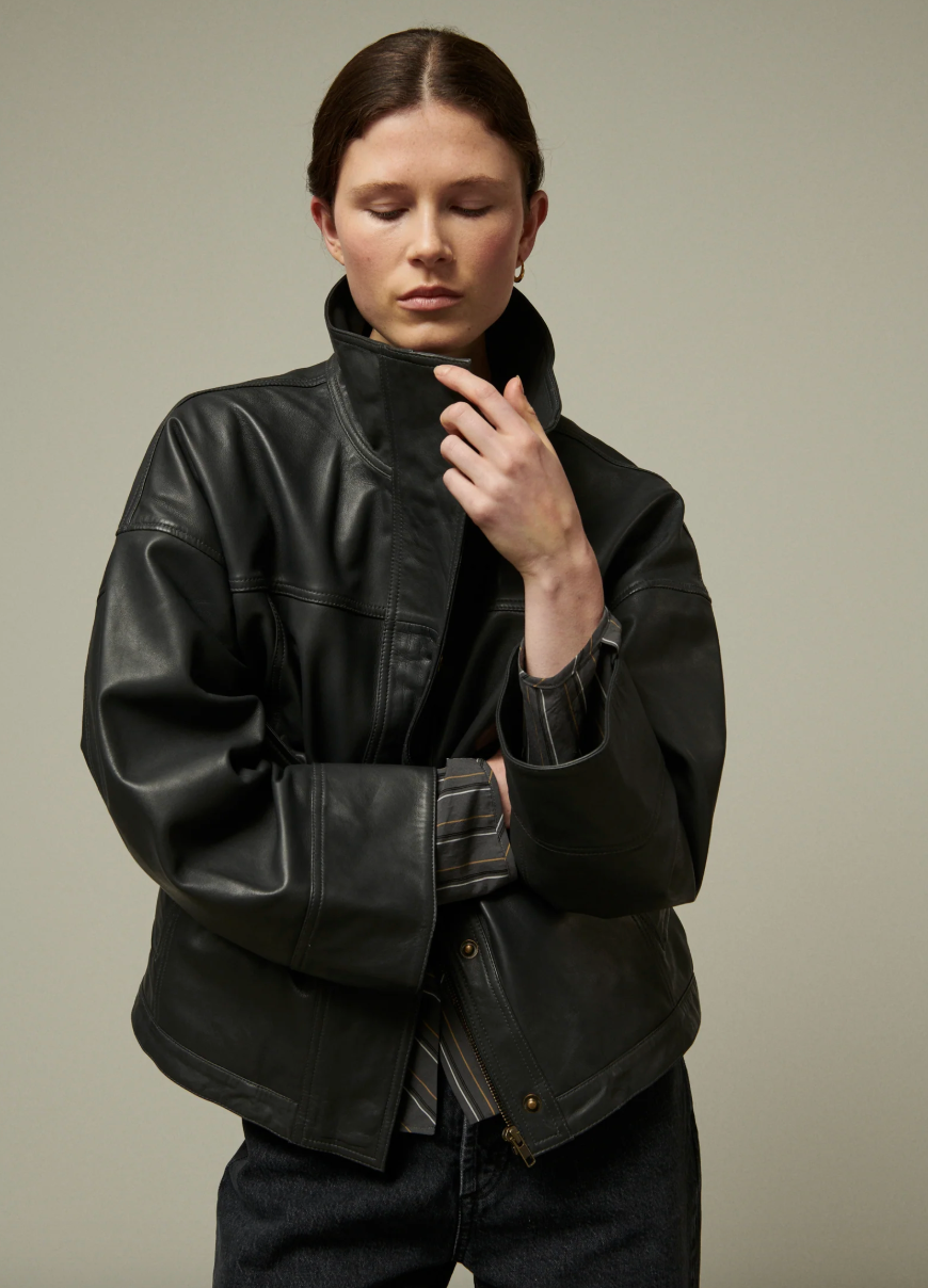 Veste Tiziano Cuir Anthracite - Bellepièce