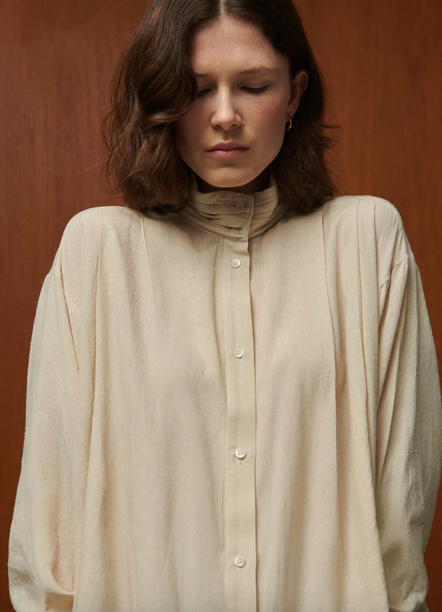 Blouse Lee Latte Bourette de Soie - Bellepièce