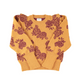 Knitted Soft Sweater Orange W/ Flowers - Sisters Department