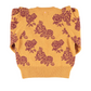 Knitted Soft Sweater Orange W/ Flowers - Sisters Department
