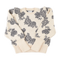Knitted Soft Sweater Ecru W/ Flowers - Sisters Department