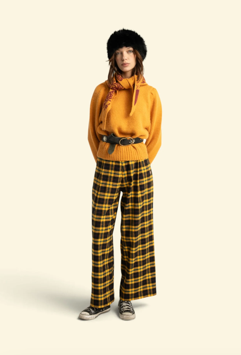 Trousers Yellow and Black Checkered - Sisters Department