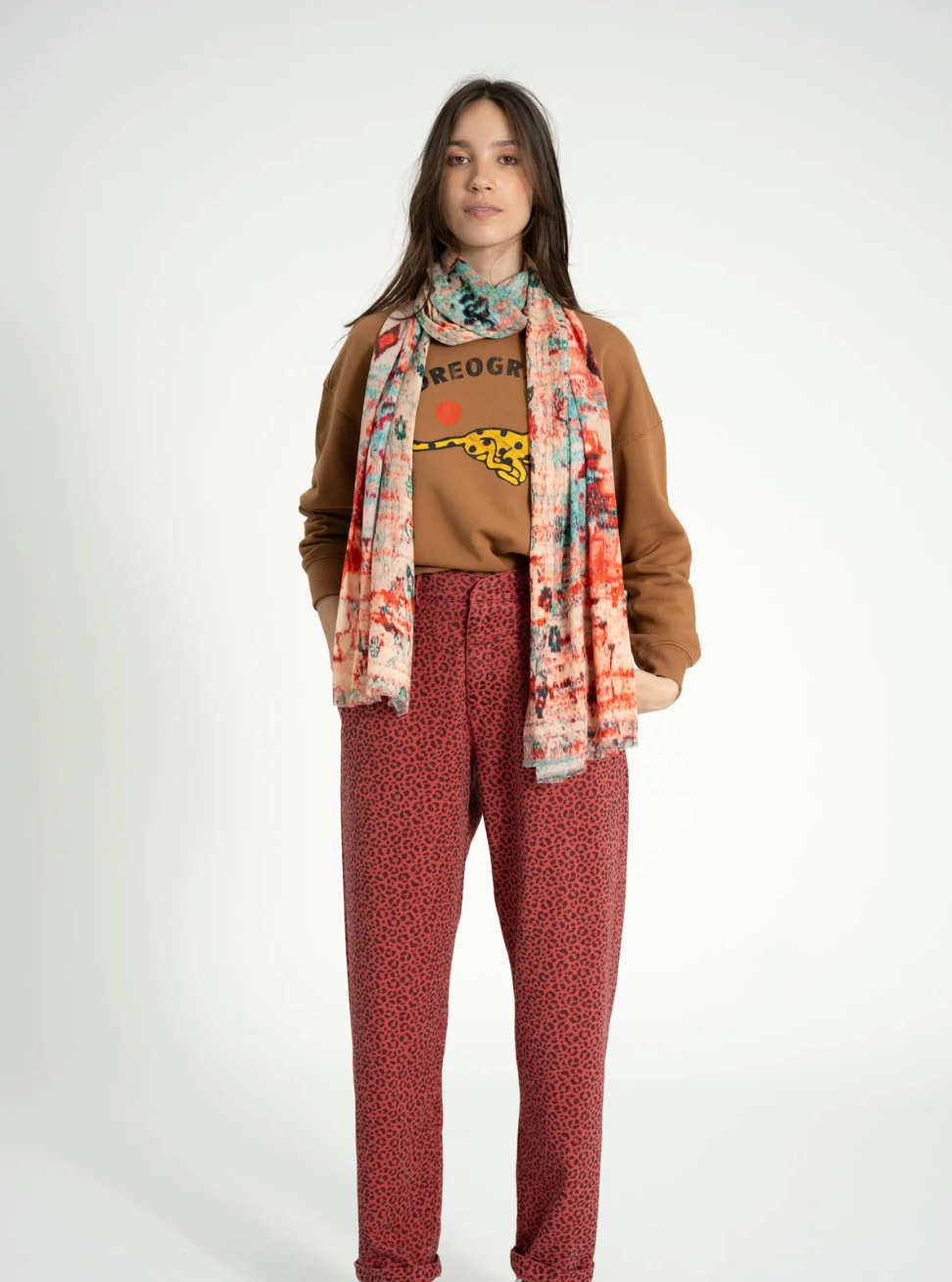 Scarf Red Multicolor - Sisters Department