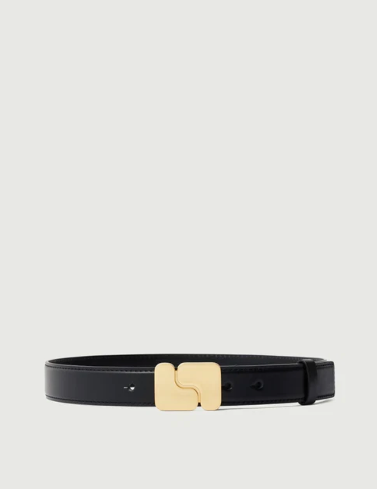 Ceinture Ninon Cuir Glacé Noir - Soeur