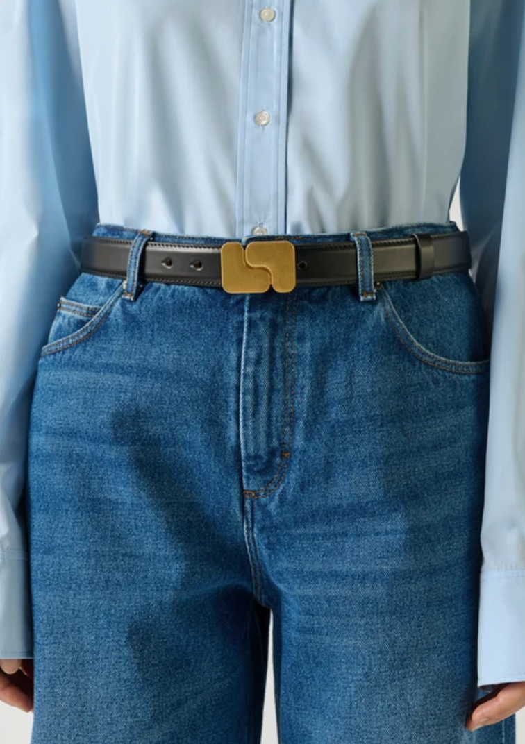 Ceinture Ninon Cuir Glacé Noir - Soeur