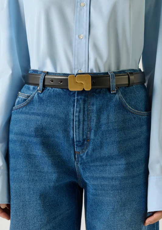 Ceinture Ninon Cuir Glacé Noir - Soeur