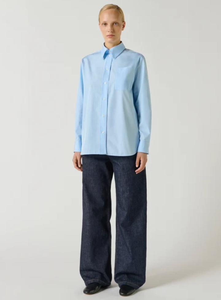Chemise Popeline Saphir Bleu Ciel - Soeur
