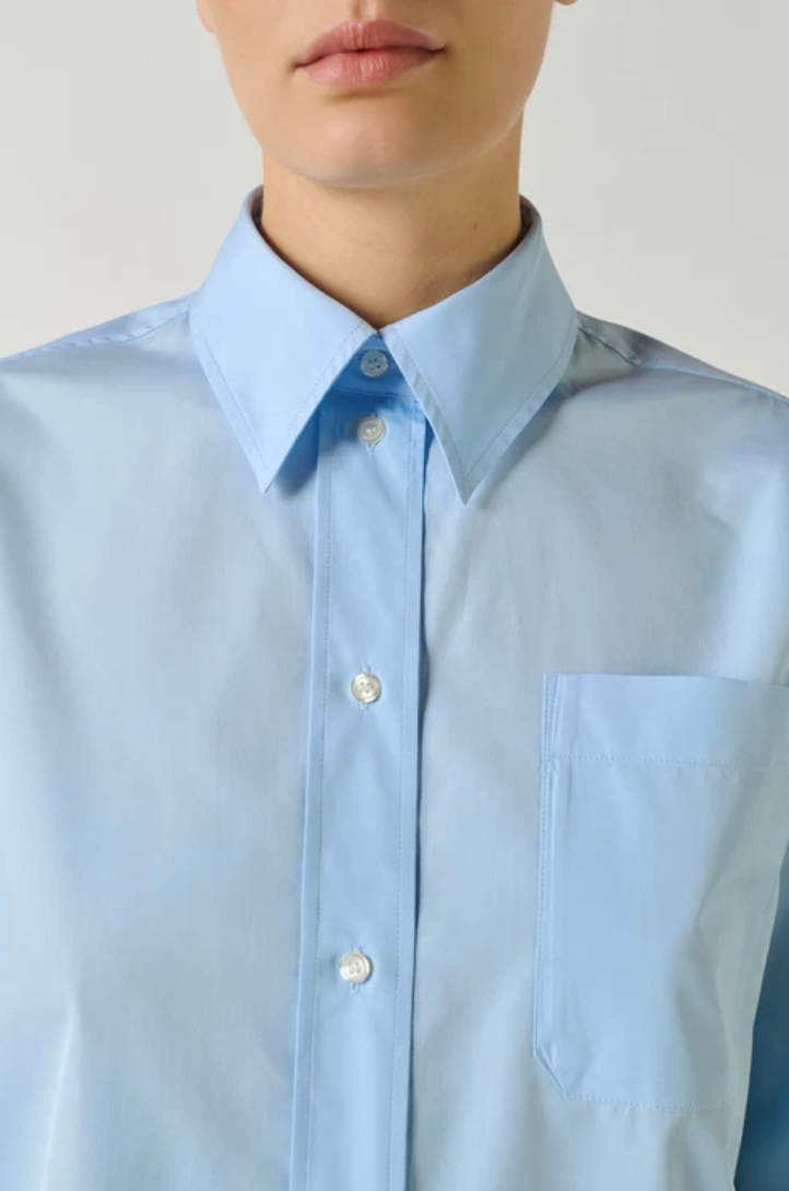 Chemise Popeline Saphir Bleu Ciel - Soeur