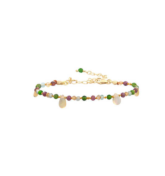 Bracelet Multi Briolettes Opales Blanches - Room Service