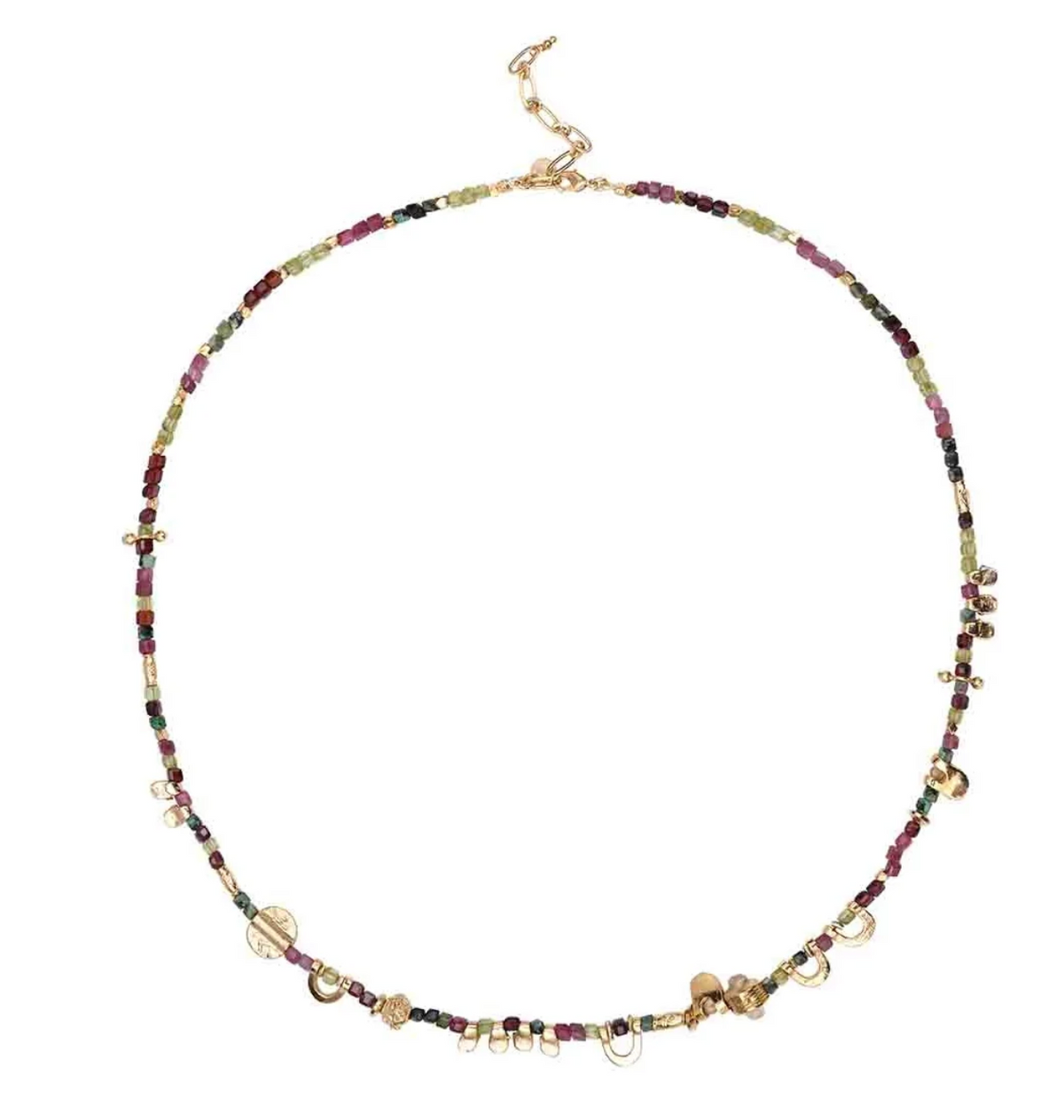 Collier Jinglee Court Cubes Rubis/Péridot/Turquoise - Room Service