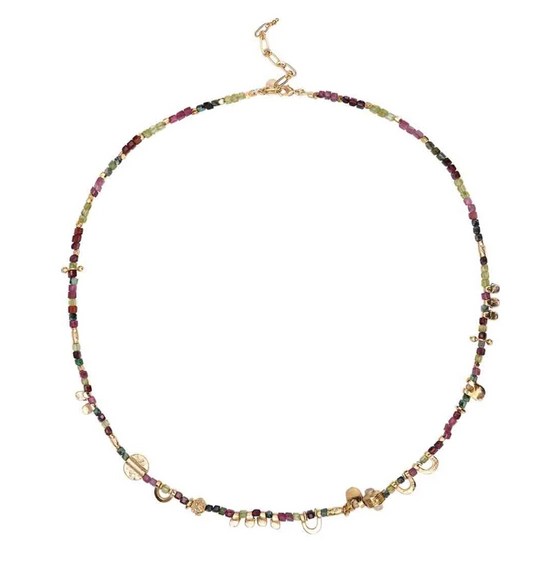 Collier Jinglee Court Cubes Rubis/Péridot/Turquoise - Room Service