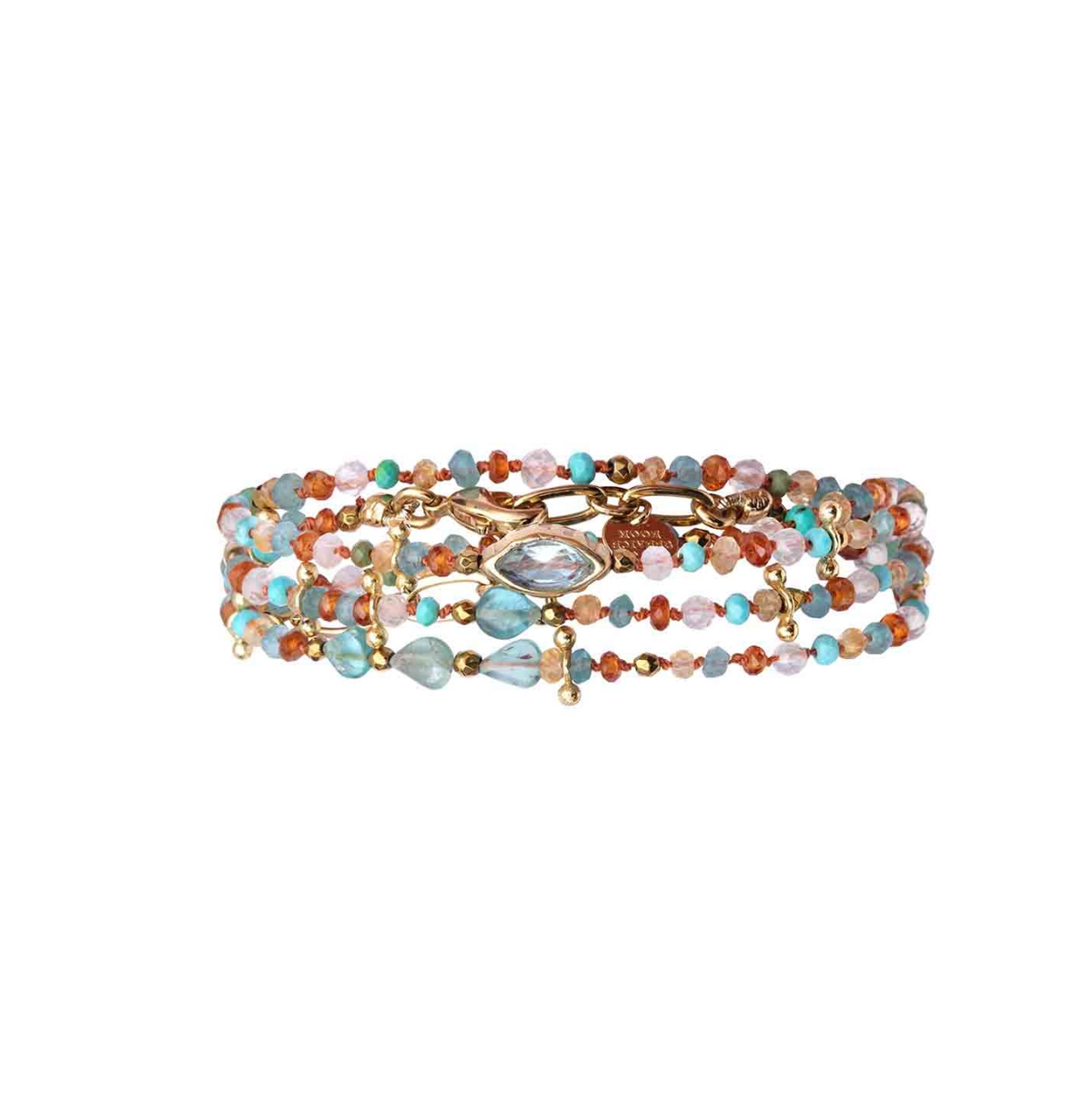 Bracelet Adoum Eye 3 Tours Topaze/Turquoise/Hessonite - Room Service